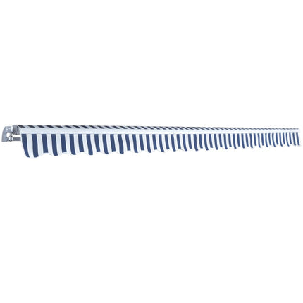 Tenda da Sole Manuale Pieghevole 500 cm Blu e Bianco