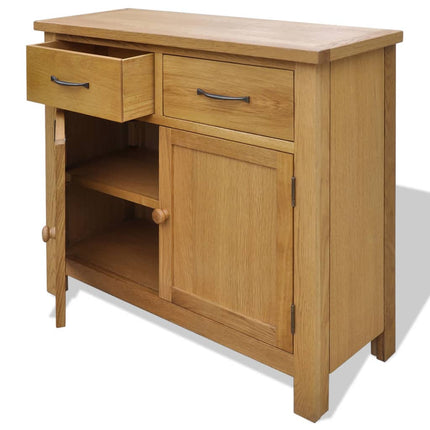 Credenza 90x33,5x83 cm in Legno Massello di Rovere