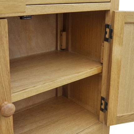 Credenza 90x33,5x83 cm in Legno Massello di Rovere