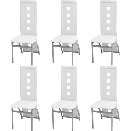 Set Sala Da Pranzo 7 Pezzi Bianco