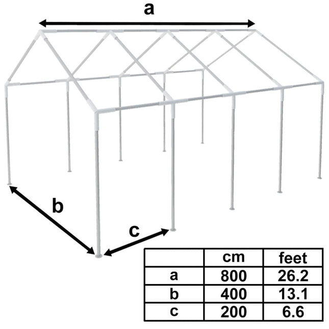 Telaio per Gazebo 8x4 m Acciaio