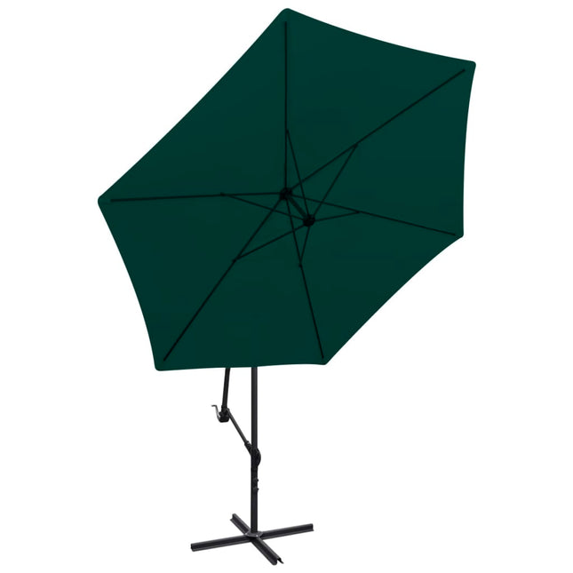 Ombrellone a Sbalzo da Giardino 3 m Verde