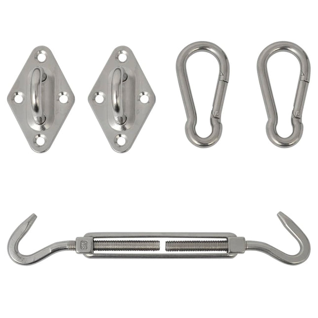 Kit 5 pezzi per fissaggio Vela Parasole in Acciaio Inossidabile