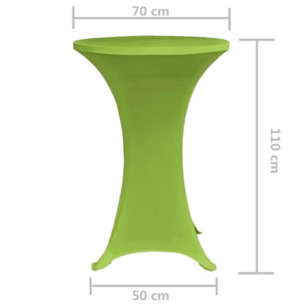 Copertura Elastica per Tavolo 2 pezzi 70 cm Verde