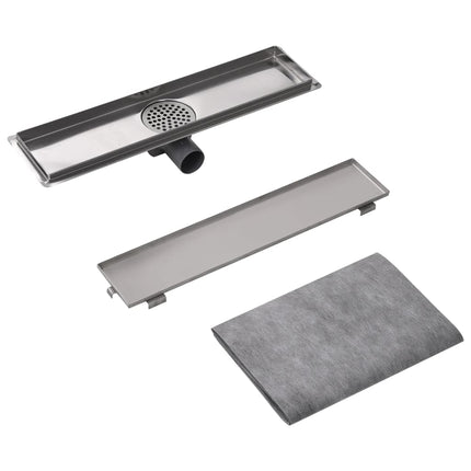 Canaletta di Drenaggio Lineare 530x140 mm in Acciaio Inox
