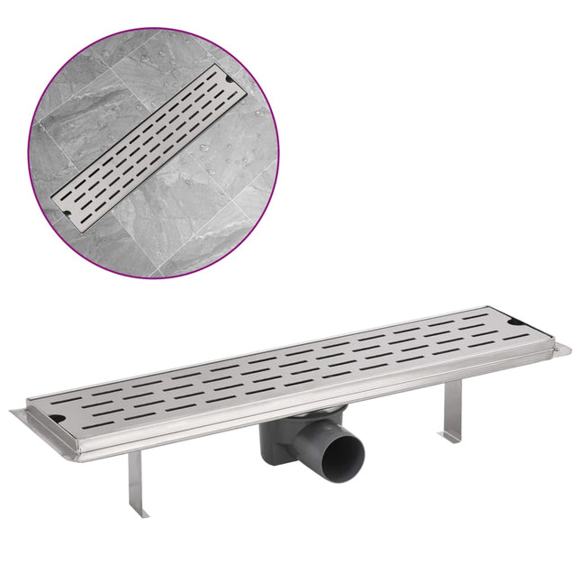 Canaletta di Drenaggio per Doccia Lineare 530x140 mm in Acciaio