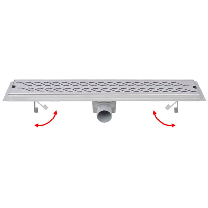 Canaletta di Drenaggio Lineare Doccia 630x140 mm Acciaio Inox