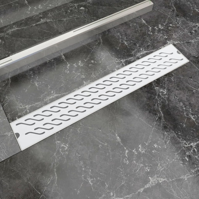 Canaletta di Drenaggio per Doccia a Onda 730x140 mm in Acciaio