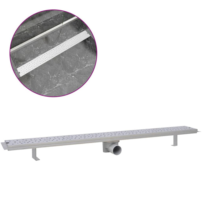 Canaletta di Drenaggio per Doccia a Bolle 1030x140mm in Acciaio