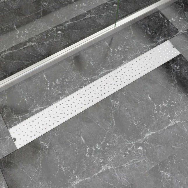 Canaletta di Drenaggio per Doccia a Bolle 1030x140mm in Acciaio