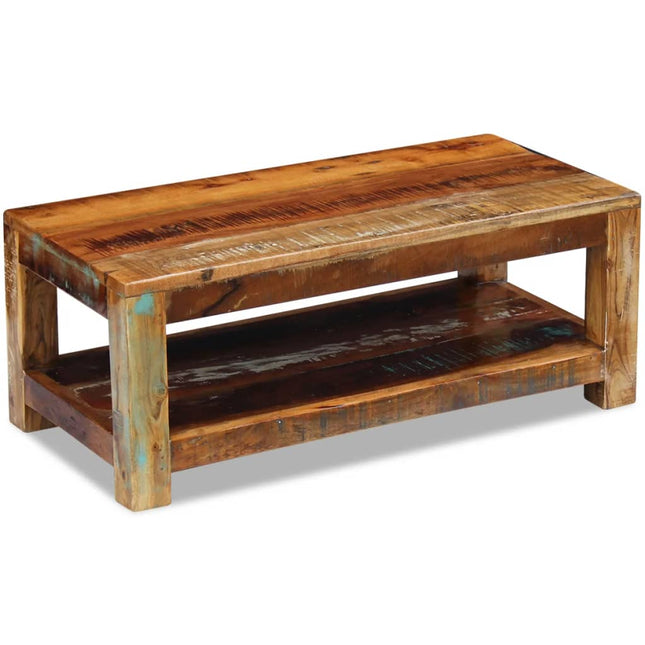 Tavolino da CaffÃƒÂ¨ in Legno Massello di Recupero 90x45x35 cm