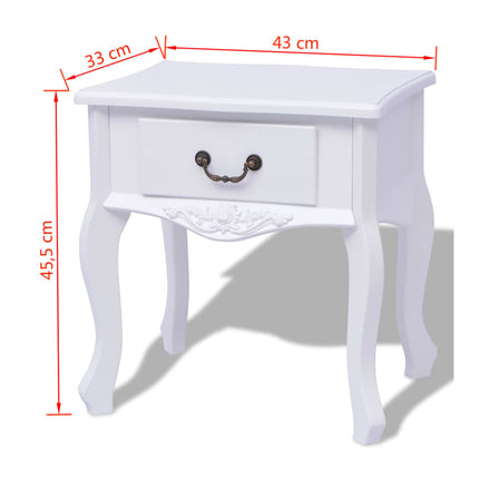 Armadietti da letto 2 pezzi MDF Bianco