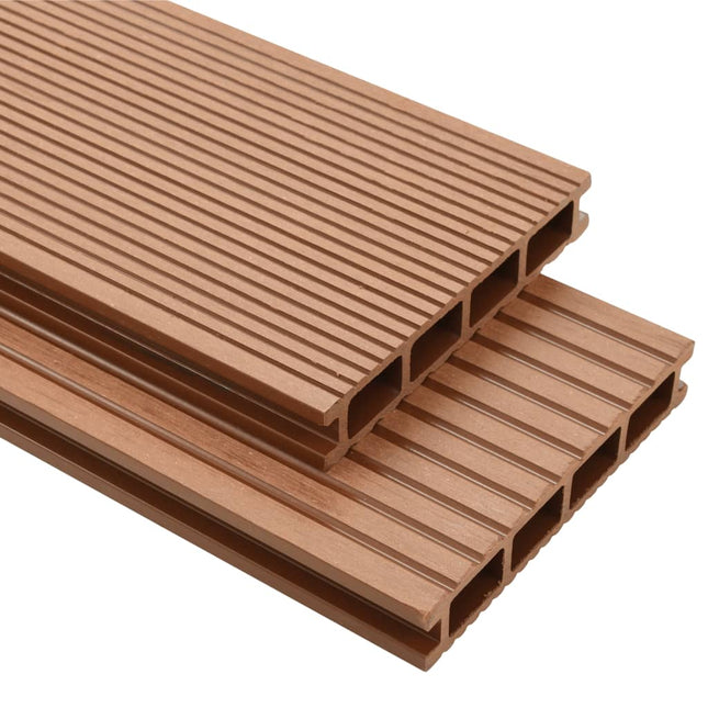 Pavimento per Esterni in WPC con Accessori 10 m² 2,2 m Marrone