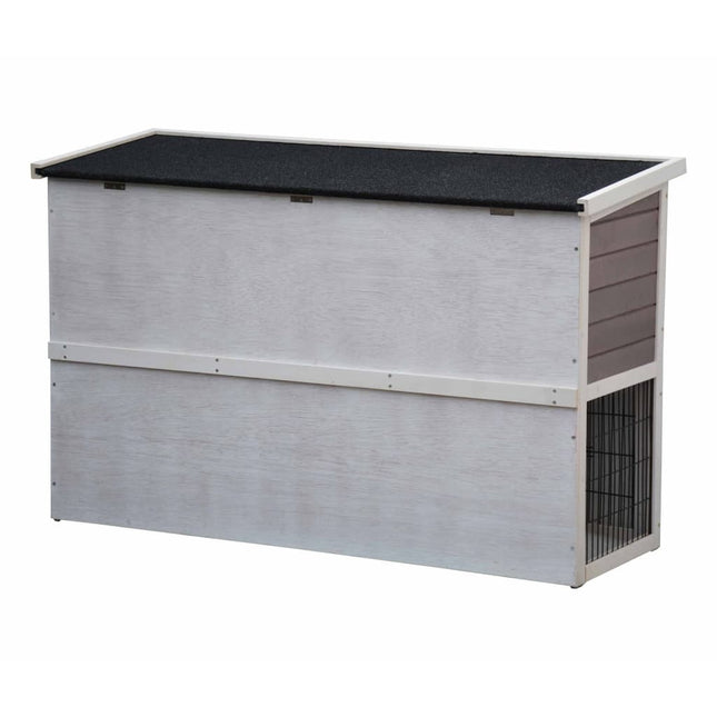 @Pet  Conigliera Bigfoot in Legno 137x50x85 cm Bianca 26024