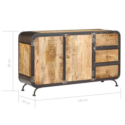 Credenza 140x40x80 cm Legno Massello di Mango