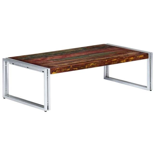 Tavolino da Salotto 120x60x35 cm in Legno Massello di Recupero