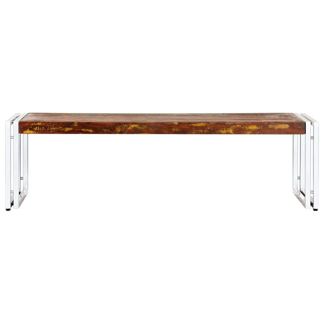 Tavolino da Salotto 120x60x35 cm in Legno Massello di Recupero