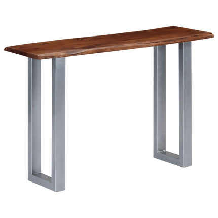 Tavolo Consolle 115x35x76 cm Legno Massello e Ferro