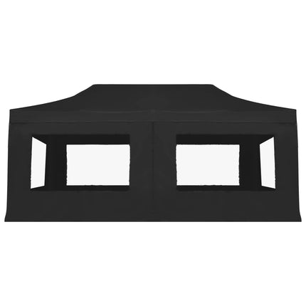 Gazebo Pieghevole con Pareti in Alluminio 6x3m Antracite