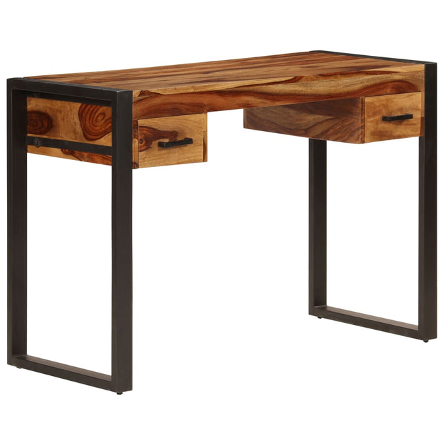 Scrivania con 2 Cassetti 110x50x77cm Legno Massello di Sheesham