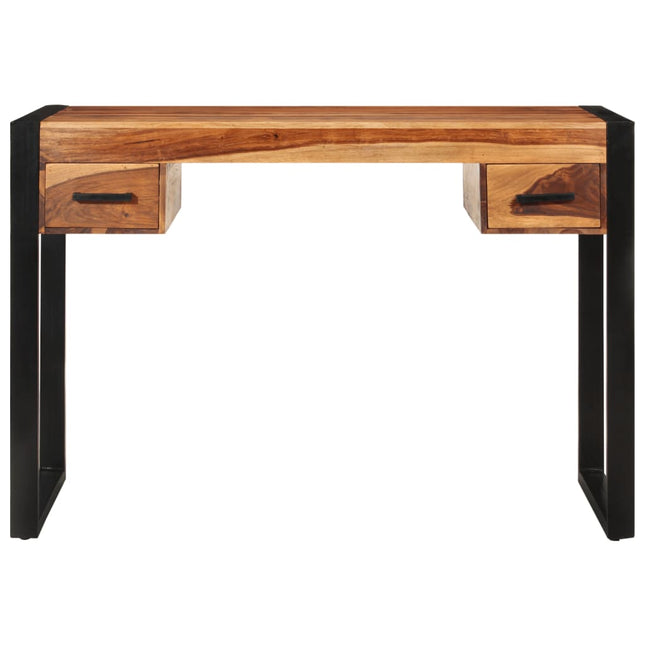Scrivania con 2 Cassetti 110x50x77cm Legno Massello di Sheesham