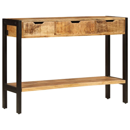 Credenza con 3 Cassetti 110x35x75 cm Legno Massello di Mango