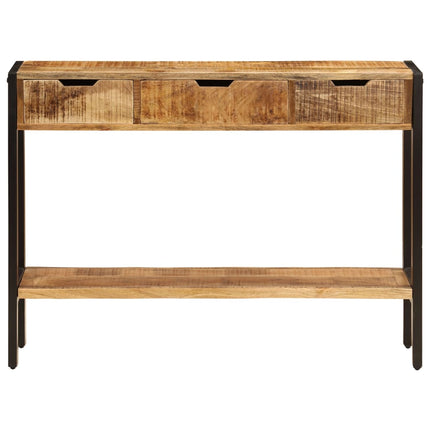 Credenza con 3 Cassetti 110x35x75 cm Legno Massello di Mango