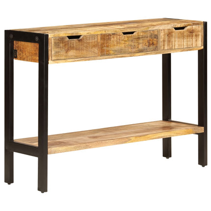 Credenza con 3 Cassetti 110x35x75 cm Legno Massello di Mango