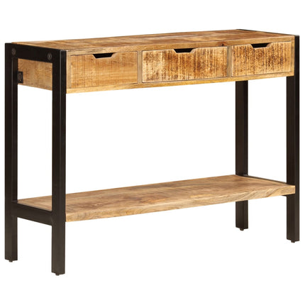 Credenza con 3 Cassetti 110x35x75 cm Legno Massello di Mango