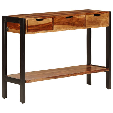 Credenza con 3 Cassetti 110x35x75 cm Legno Massello di Sheesham