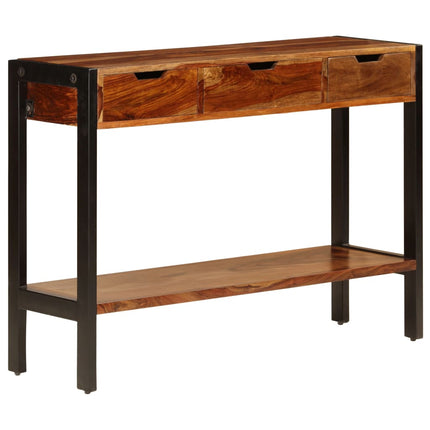 Credenza con 3 Cassetti 110x35x75 cm Legno Massello di Sheesham