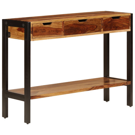 Credenza con 3 Cassetti 110x35x75 cm Legno Massello di Sheesham