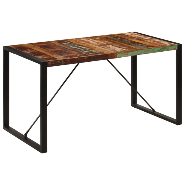 Tavolo da Pranzo 140x70x75 cm in Legno Massello di Recupero