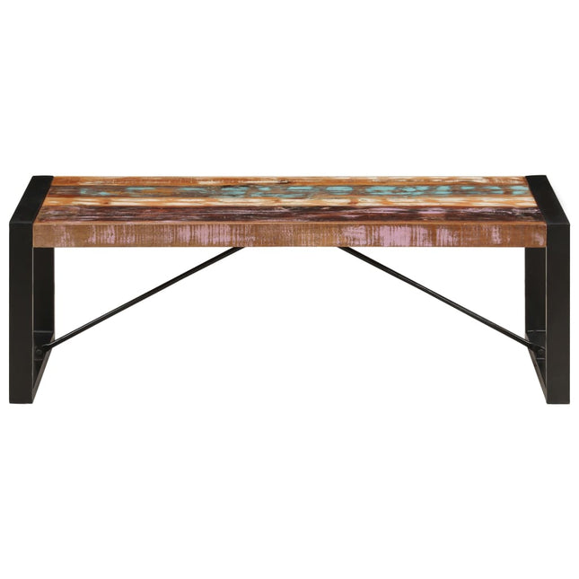 Tavolino da Salotto in Legno Massello di Recupero 120x60x40 cm