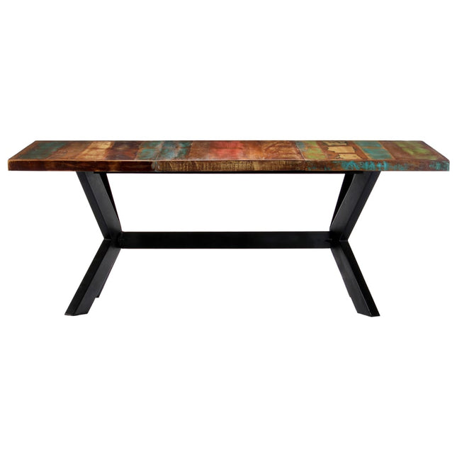 Tavolo da Pranzo 200x100x75 cm in Legno Massello di Recupero