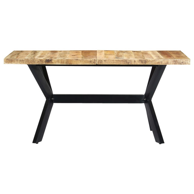 Tavolo da Pranzo 160x80x75 cm in Legno Massello di Mango Grezzo