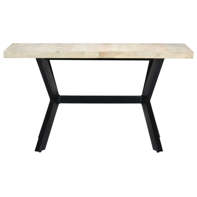 Tavolo da Pranzo 140x70x75 cm Legno Massello di Mango Sbiancato