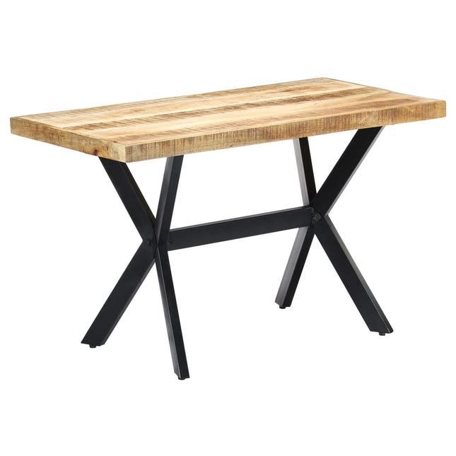 Tavolo da Pranzo 120x60x75 cm in Legno Massello di Mango Grezzo