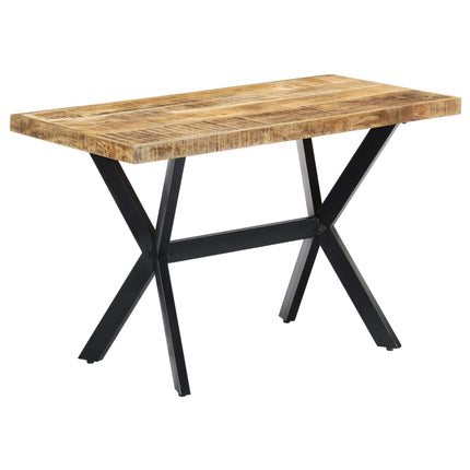 Tavolo da Pranzo 120x60x75 cm in Legno Massello di Mango Grezzo