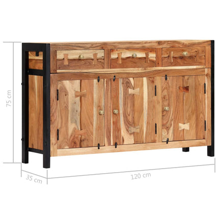 Credenza 120x35x75 cm in Legno Massello di Acacia