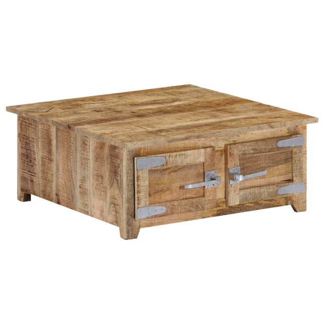 Tavolino da Salotto 70x70x30 cm in Legno Massello di Mango