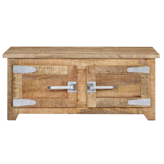 Tavolino da Salotto 70x70x30 cm in Legno Massello di Mango