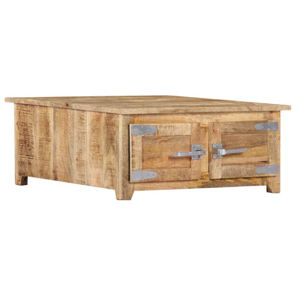 Tavolino da Salotto 70x70x30 cm in Legno Massello di Mango