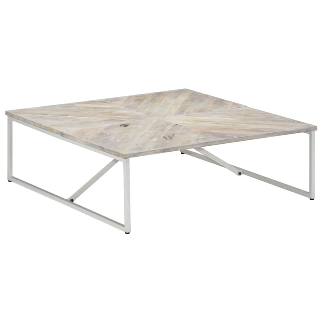 Tavolino da Salotto 110x110x36 cm in Legno Massello di Mango