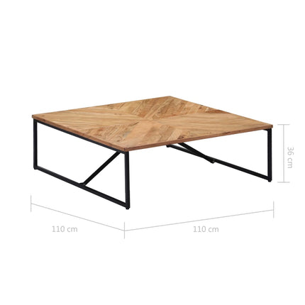 Tavolino da Salotto 110x110x36 cm Legno Massello di Acacia