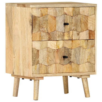 Comodino 40x30x50 cm in Legno Massello di Mango