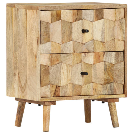 Comodino 40x30x50 cm in Legno Massello di Mango