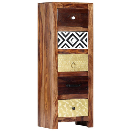 Credenza 40x30x110 cm in Legno Massello di Sheesham