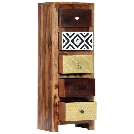 Credenza 40x30x110 cm in Legno Massello di Sheesham
