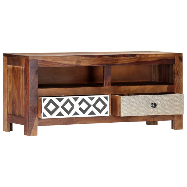 Mobile Porta TV 90x30x40 cm in Legno Massello di Sheesham
